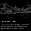 NYC Skyline Brooklyn Bridge One Line Drawing Art - Dark