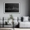 Nashville Skyline Art Print for Living Room - Dark