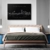 Nashville Skyline Canvas Art Print - Bed Room - Dark