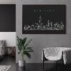 New York City Skyline Canvas Art Print - Hallway - Dark