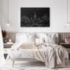 Oakland Temple Canvas Art Print - Bed Room - Dark