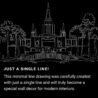 Oakland Temple One Line Drawing Art - Dark