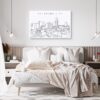 Oklahoma City Canvas Art Print - Bed Room - Dark