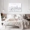 Oklahoma City Canvas Art Print - Bed Room - Dark