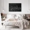Oklahoma City Skyline Canvas Art Print - Bed Room - Dark