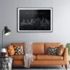 Philadelphia Skyline Art Print for Living Room - Dark
