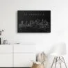 Philadelphia Skyline Canvas Art Print - Hallway - Dark