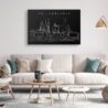 Philadelphia Skyline Canvas Art Print - Living Room - Dark