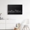 Pittsburgh Skyline Canvas Art Print - Hallway - Dark