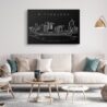 Pittsburgh Skyline Canvas Art Print - Living Room - Dark