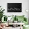 Pittsburgh Skyline Canvas Art Print - Living Room - Dark