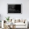 Portland Maine Art Print for Living Room - Dark