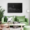 Portland Maine Canvas Art Print - Living Room - Dark