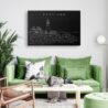 Portland Maine Canvas Art Print - Living Room - Dark