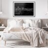 Portland Oregon Skyline Art Print for Bedroom - Dark