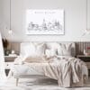 Providence Skyline Canvas Art Print - Bed Room - Dark