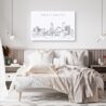 Providence Skyline Canvas Art Print - Bed Room - Dark