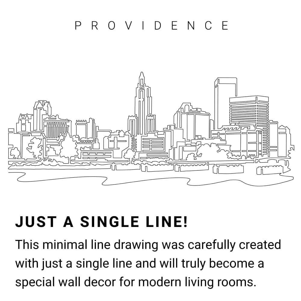 Providence Skyline Continuous Line Drawing Art Work Providence Skyline Continuous Line Drawing Art Work