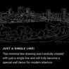 Sacramento Skyline One Line Drawing Art - Dark