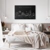 San Antonio Skyline Canvas Art Print - Bed Room - Dark