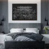 Seoul Korea Canvas Art Print - Bed Room - Dark