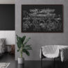Seoul Korea Canvas Art Print - Living Room - Dark