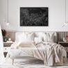 Seoul Skyline Canvas Art Print - Bed Room - Dark