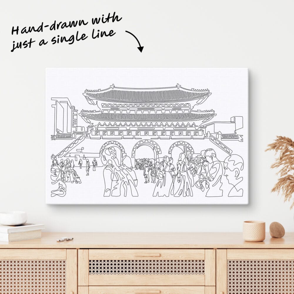 Seoul gate One Line Drawing Seoul gate One Line Drawing