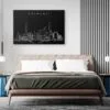 Shanghai Skyline Canvas Art Print - Bed Room - Dark