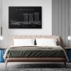 Singapore Skyline Canvas Art Print - Bed Room - Dark