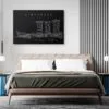 Singapore Skyline Canvas Art Print - Bed Room - Dark