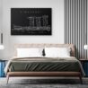 Singapore Skyline Canvas Art Print - Bed Room - Dark