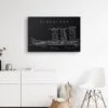 Singapore Skyline Canvas Art Print - Hallway - Dark