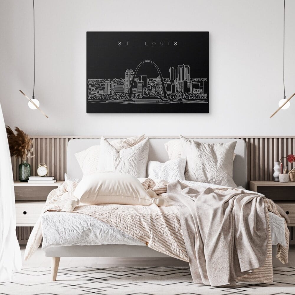 St Louis Canvas Art Print - Bed Room - Dark St Louis Canvas Art Print - Bed Room - Dark