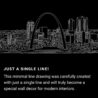St Louis One Line Drawing Art - Dark