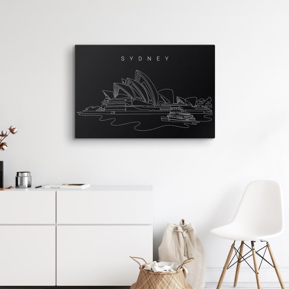 Sydney Opera House Canvas Art Print - Hallway - Dark Sydney Opera House Canvas Art Print - Hallway - Dark