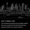 Sydney Skyline One Line Drawing Art - Dark