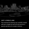 Tacoma Skyline One Line Drawing Art - Dark
