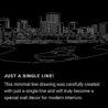 Tacoma Skyline One Line Drawing Art - Dark