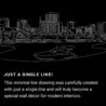Tacoma Skyline One Line Drawing Art - Dark