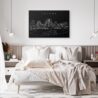 Tacoma WA skyline Canvas Art Print - Bed Room - Dark