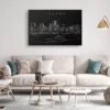 Tacoma WA skyline Canvas Art Print - Living Room - Dark