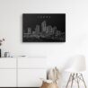 Tampa Skyline Canvas Art Print - Hallway - Dark