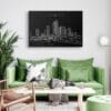 Tampa Skyline Canvas Art Print - Living Room - Dark