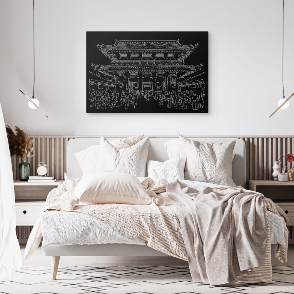 Tokyo Japan Canvas Art Print - Bed Room - Dark Tokyo Japan Canvas Art Print - Bed Room - Dark