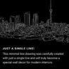 Toronto Harbor One Line Drawing Art - Dark