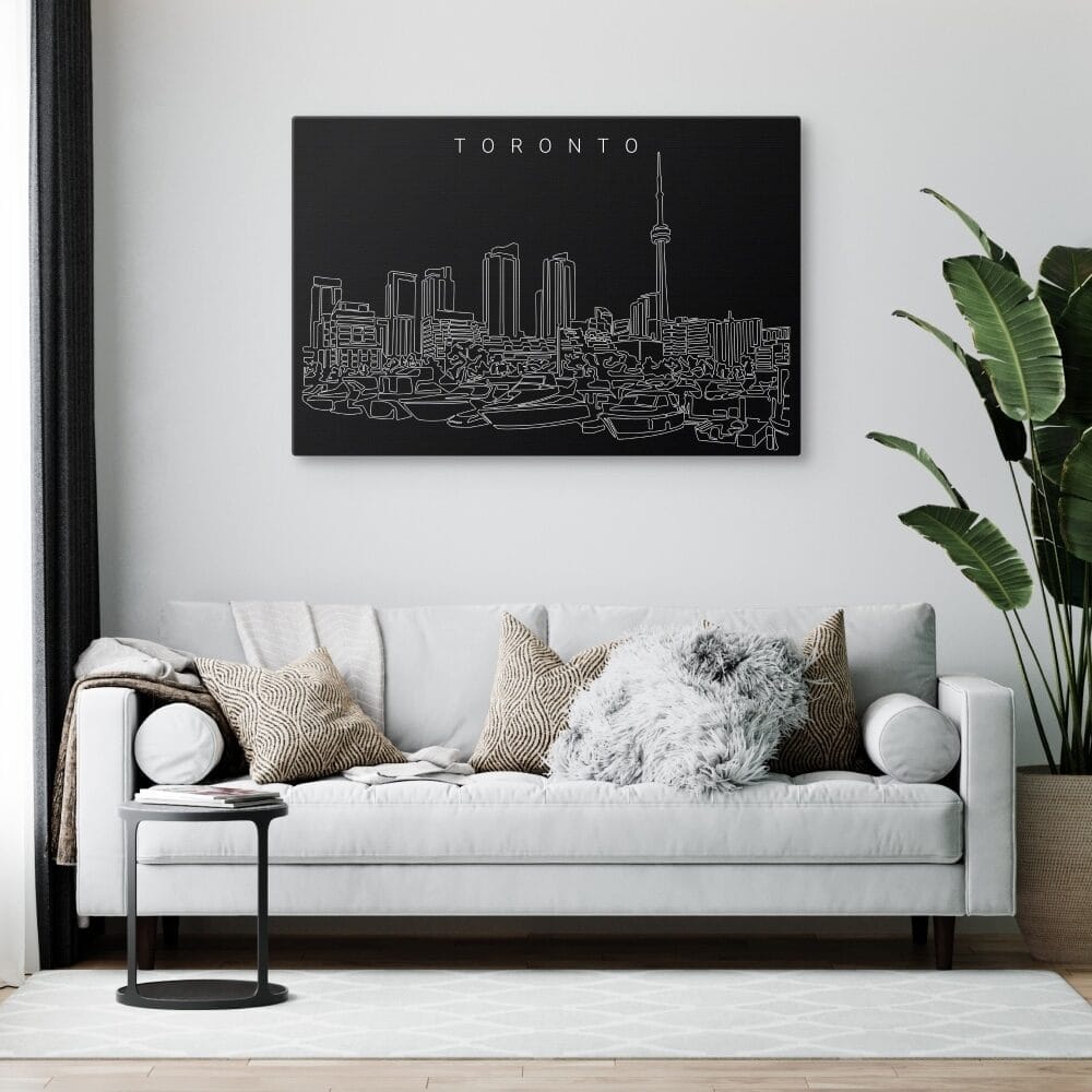 Toronto Harbor Skyline Canvas Art Print Lifestyle Toronto Harbor Skyline Canvas Art Print Lifestyle