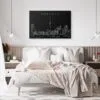 Toronto Skyline Canvas Art Print - Bed Room - Dark