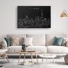 Vienna Skyline Canvas Art Print - Living Room - Dark