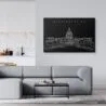 Washington DC Canvas Art Print - Living Room - Dark